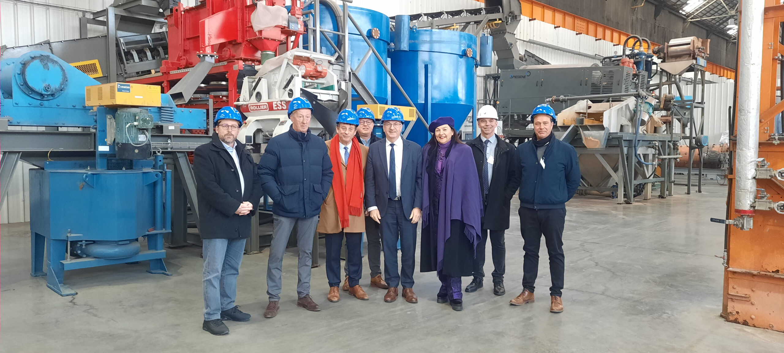 Pierre-Yves Jeholet, Vice-président du Gouvernement de Wallonie et ministre de l’Industrie, visite le Technopôle de l’Economie Circulaire à Tournai